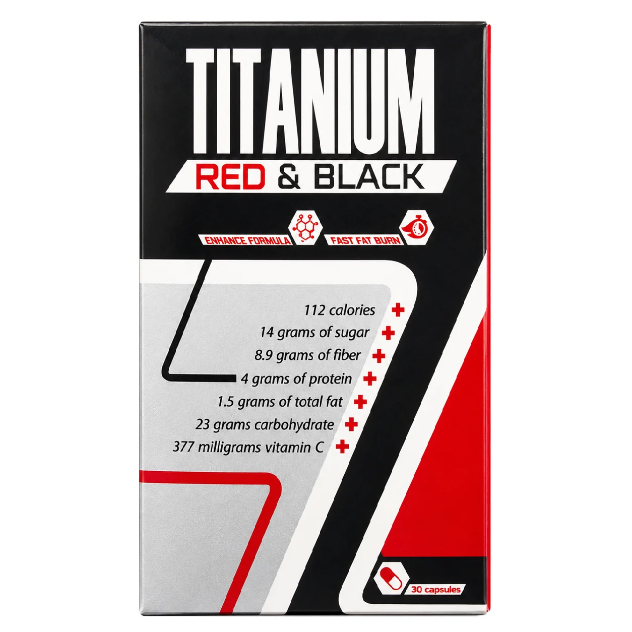 قرص لاغری تیتانیوم قرمز مشکی اصل (Titanium Red & Black) ۳۰ عددی