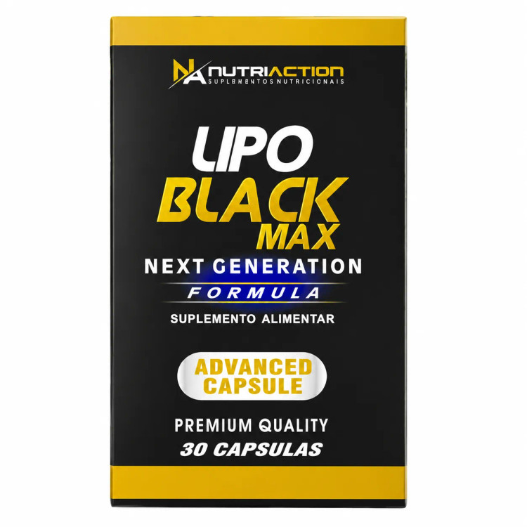 بسته قرص لاغری لیپو بلک مکس ۳۰ عددی اصل Lipo Black Max NutriAction