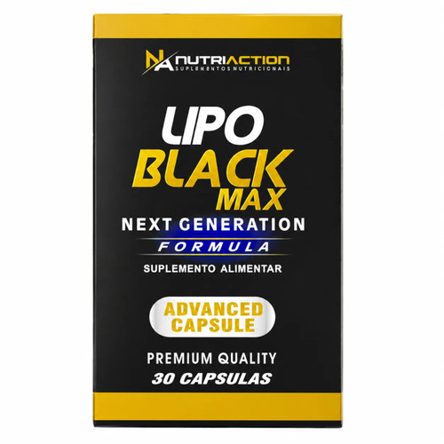 بسته قرص لاغری لیپو بلک مکس ۳۰ عددی اصل Lipo Black Max NutriAction